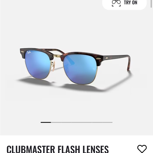 Ray-Ban Clubmaster with Reflective Blue Lenses - Picture 1 of 9